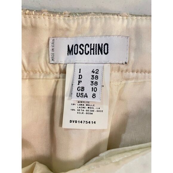 Moschino Designer Gold Metallic Tulip Skirt US 8 Fits 6 - Picture 5 of 5